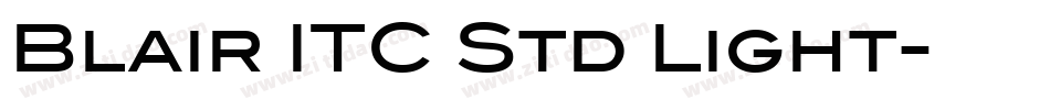 Blair ITC Std Light字体转换